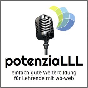 Bild zeigt ein Mikrofon und darunter den Text: 